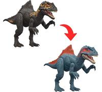 Mattel Jurassic World Dino Reveal Deluxe Concavenator Figura de acción de juguete, paquete extraíble y despegar juego de dinosaurio que cambia de color
