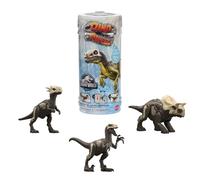 Mattel Jurassic World Dino Reveal Juguetes dinosaurios cambio color | Unboxing de especie sorpresa, agua tibia revela decoración, incluye modelos ultra raros , JDC52