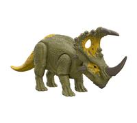 Mattel Jurassic World Dominion Roar Strikers Sinoceratops Dinosaurio de juguete con cabeza Ram Attack y sonido, adems de aplicacin descargable