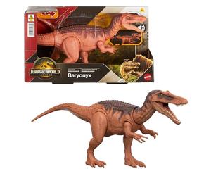 Mattel Jurassic World: El Renacer, Baryonyx Rugido salvaje, Dinosaurio con ataque de mordisco en múltiples direcciones y sonido controlado con la cola, diseño articulado y juego digital, JGC79