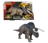 Mattel Juguete Dinosaurio Nasutoceratops – Rugido salvaje, ataque de mordisco, control con cola –JGC81