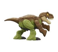 Mattel Jurassic World Fierce Changers Peligro Doble T-Rex verde Dinosaurio de juguete se transforma en Ankylosaurus, +4 años (HLP06)