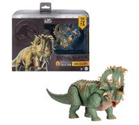 Mattel Jurassic World Hammond Collection Figura Sinoceratops | Figura de acción articulada de JW de lujo, gran tamaño, cola articulada, JKG88