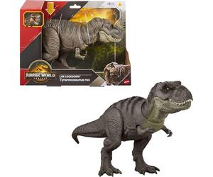 Mattel Jurassic World Laboratory Attack JGM16 T-Rex Kids Figura de dinosaurio, juguete de dinosaurio grande en movimiento, longitud total: aprox. 18.3 pulgadas, edad 4+, verde