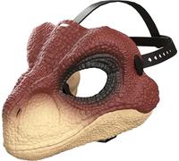 Mattel Jurassic World - Máscara de dinosaurio Rebirth Raptor, disfraz inspirado en la película, mandíbula abierta, textura y color realistas, correa ajustable