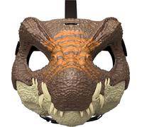Mattel Jurassic World - Máscara de dinosaurio Spinosaurus Rebirth, accesorio de disfraz inspirado en la película, mandíbula abrible, textura y color realistas, correa ajustable