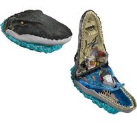 Mattel Jurassic World Rebirth Mosasaurus - Juego de Lujo con 7 características interactivas, 7 Efectos de Sonido y 6 microfiguras, se pliega para Transportar y almacenar