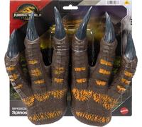 Mattel Jurassic World Rebirth Spinosaurus - Garras de batalla de dinosaurio, plástico suave, juego de rol, par de disfraces de 10.8 pulgadas de largo, correa elástica