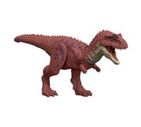 Mattel Jurassic World: El Renacer, Rugido salvaje Aucasaurio Juguete de dinosaurio, aucasaurio con ataque de mordisco en múltiples direcciones y sonido, controlados con la cola, juego digital, JGB88
