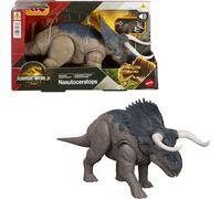 Mattel Jurassic World Rebirth Wild Roar Nasutoceratops Dinosaur Toy with Tail-C