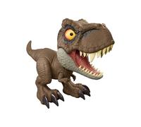 Mattel Jurassic World Roar Command Tiranosaurio rex Figura de dinosaurio de juguete, graba frases y haz que el tiranosaurio rex hable, ataque y rugido activados con la cola, JCW01