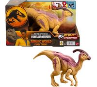 Mattel Jurassic World: Teoría del Dinocaos Netflix - Parasaurolophus Rugido Salvaje, Figura de acción de dinosaurio de juguete que emite sonidos, serie Epic Evolution, +4 años, HTK75