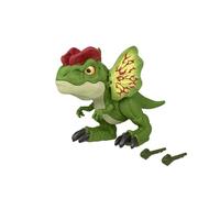 Mattel Jurassic World Uncaged Dilophosaurus Dinosaurio de juguete con sonidos que lanza proyectiles, +4 años (HNT66)
