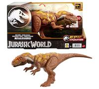 Mattel Jurassic World Wild Roar Megalosaurus Dinosaurio de juguete con sonidos, +4 años (HTK73)