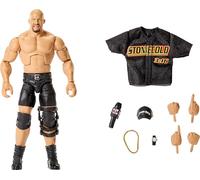 Mattel Mattel WWE Elite Series 122 “Stone Cold” Steve Austin, Figura de acción y Accesorios, Conjunto con Figura Coleccionable de 15,24cm con 25puntos de articulación y Manos Intercambiables, JHT52