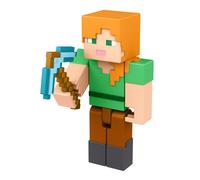 Mattel Minecraft Alex Accin Figura 3.25-In con 1 pieza de construccin de portada y 1 juguete de accesorios inspirado en un regalo coleccionable