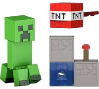 Mattel Minecraft Creeper, Figura de acción con Accesorio y Redstone de construcción, Conjunto a Escala de 8,25cm Coleccionable, Inspirada en el Videojuego, JJR92