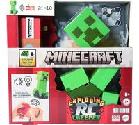 Mattel Minecraft Creeper RC teledirigido con Luces y Sonidos | Figura de Creeper con 10 partículas de explosión, movimiento fiel al juego y diseño pixelado, HRR48