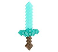 Mattel Minecraft Espada de Diamante encantada, Accesorio para Jugar a Juegos de imitación y disfrazarse, Luces y Sonidos Que se activan con un botón, diseño pixelado, JGC43