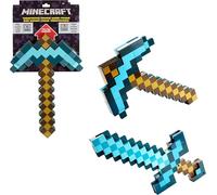 Mattel Minecraft Espada y Pico Diamante Transformables | Accesorio infantil 2-en-1 para juego de rol y disfraces, inspirado en el videojuego, JGK14