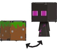 Mattel Minecraft Flippin' Figs - Colección de figuras con juego antiestrés 2 en 1, escala de 3.75 pulgadas, cabezas grandes y diseño pixelado (los personajes pueden variar)