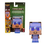 Mattel Minecraft Flippin' Figs Figs con Juego antiestrés 2 en 1, Juguete a Escala de 3.75 Pulgadas con Cabeza Grande y diseño pixelado (los Personajes Pueden Variar)