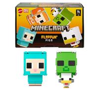 Mattel Minecraft Flippin Figs Pack 2 figuras de acción intercambiables 2 en 1, modelos surtidos, juguete +6 años, HXK17