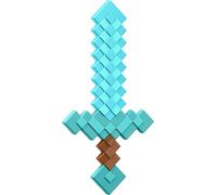 Mattel Minecraft - Juguete de Batalla de Espada de Diamante, Accesorio de tamaño Infantil para Juegos de rol y Disfraces, Inspirado en el Videojuego