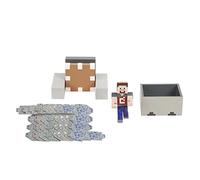 Mattel Minecraft Minecraft Vagoneta explosiva Figura articulada de Steve con accesorios de juguete, regalo para niños +6 años