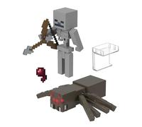 Mattel Minecraft Packs de 2 figuras de acción de 8,25cm con 2 accesorios, juguetes coleccionables Para niños y niñas + - Para niños y niñas + 6 años, HLB29