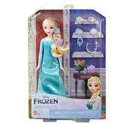 Mattel - Muñeca Disney Frozen princesa Elsa con accesorios, 5 puntos de articulación y zapatos extraíbles para niñas de 3 años en adelante