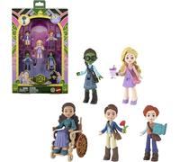 Mattel Paquete múltiple de Universal Pictures Wicked Students of Shiz, 5 muñecas pequeñas con looks exclusivos y 9 accesorios de narración, inspirados en la película