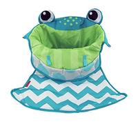 Mattel Pieza de repuesto para asiento de bebé Fisher-Price Sit-Me-Up - FWY43 ~ Cojín de asiento de repuesto ~ Patrón de cheurón con estampado de rana verde y blanca, verde, azul, blanco, negro