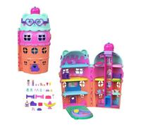 Polly Pocket Micro Dolls & Large Gelato House Playset Ice Cream Bear Theme con ms de 25 accesorios, incluidos muebles, comida y mascotas