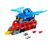 Mattel Playset Pista HOT WHEELS CITY Dragón Transportador Transformable