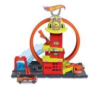 Mattel Playset Pista HOT WHEELS CITY Playset Super Loop Estación De Bomberos