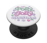 Mattel - Polly Pocket Holidays - Polly Jolly Navidad Iconos PopSockets PopGrip Adhesivo
