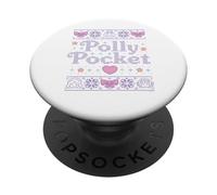 Mattel - Polly Pocket - Suéter navideño con Lazos y Copo de Nieve PopSockets PopGrip Adhesivo