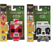 Mattel Set de Figuras 2 en 1 Minecraft Flippin' Figs: Mooshroom y Vaca, y Panda y Pastel. para Mayores de 6 años.