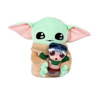 Mattel Star Wars El mandaloriano Grogu Bebé malo, Peluche con muñeco pequeño blandito de anzellano con +15 sonidos y frases diferentes, juguete regalo para niños y niñas +3 años, HXV50