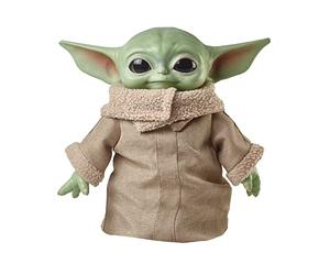 Mattel Star Wars Peluche de Baby Yoda de El Mandaloriano - Cuerpo Blando y Base Robusta - 28 cm - Regalo para Fans y Coleccionistas Adultos y Niños, GWD85