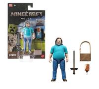 Mattel Minecraft Steve, Conjunto de Figura de acción y Accesorios, Personaje Coleccionable de 10,16 cm Inspirado en “Una película de Minecraft”, JFR57