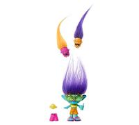 Mattel Trolls 3 Todos Juntos Hair Pops Branch Muñeco pequeño con ropa intercambiable inspirado en la película, 3 accesorios sorpresa, juguete +3 años (HNF12)
