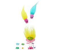 Mattel Muñeca Trolls Hair Pops Viva – Ropa intercambiable, 3 accesorios sorpresa (HNF11)