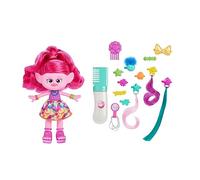 Mattel Trolls 3 Todos Juntos Hair-tastic Reina Poppy Muñeca con peine, purpurina y accesorios para el pelo, juguete +3 años (HNF25)