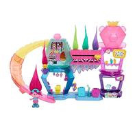 Mattel Trolls 3 Todos Juntos Mount Rageous Set de juego de 2 plantas con muñeca pequeña Reina Poppy, 25 accesorios y 4 Hair Pops,inspirado en la película juguete +3 años (HNV37)