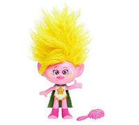 Mattel Trolls 3 Todos Juntos Rainbow HairTunes Muñeca Viva con pelo con luces y sonidos, capa y accesorios para peinar, inspirado en la película, juguete +3 años (HNF21)
