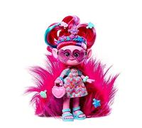 Mattel Trolls 3 Todos Juntos Reina Poppy Muñeca con pelo rosa que se convierte en capa inspirada en la película, accesorios sorpresa dentro del pelo, juguete +3 años (HNF16)