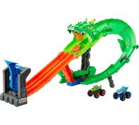 Mattel UK Hot Wheels Mt Sharks Vs Dinos Dragon Destruction NUEVO