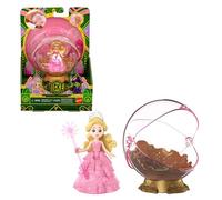 Mattel Universal Pictures Wicked Conjunto de Juego Burbuja Flotante de Glinda con vehículo y muñeca pequeña de Glinda con Look característico Inspirado en la película, JFM25